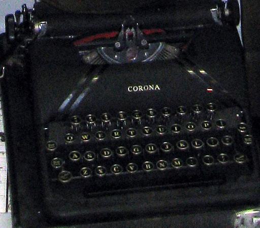 1942 Typewriter Smith Corona used in World War II by Michael Pohorilla. He paid $45.12 for it and even used it in college after the war.