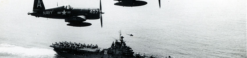 CV-21 Boxer. Corsair Formation Over Korean Waters