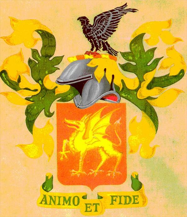 Colored picture depicting the 1st Armored Regiment's regimental flag.