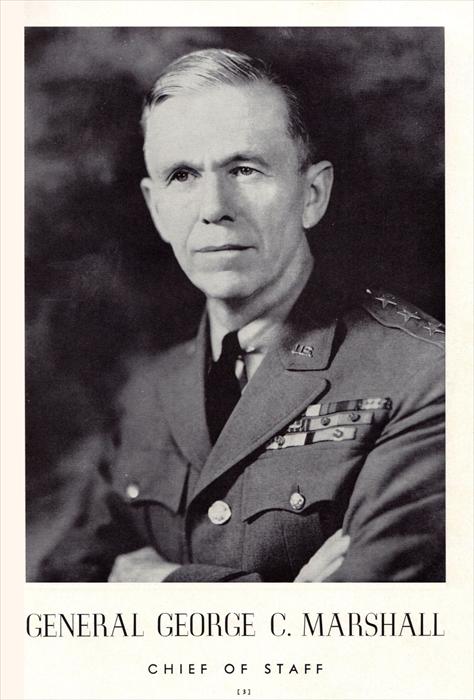 Then-General George C. Marshall, Chief of Staff, circa 1941.