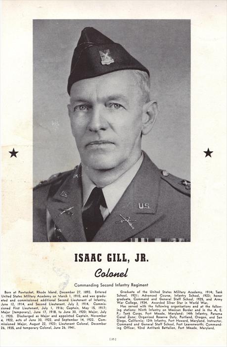 Colonel Isaac Gill Jr., 2nd Infantry Regiment Commander.