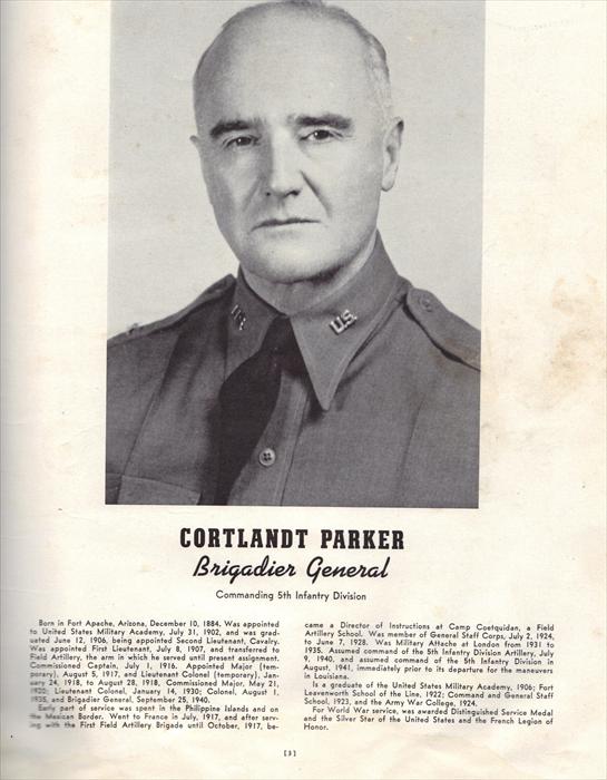 5th Infantry Division Commander, Brigadier General Cortlandt Parker, circa 1941.