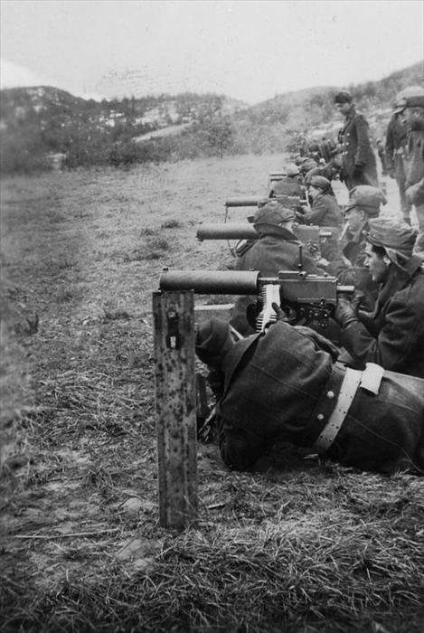 Company M, 2nd Infantry Regiment at Ft. McCoy, Wisconsin conducting live-fire training, circa 1941.