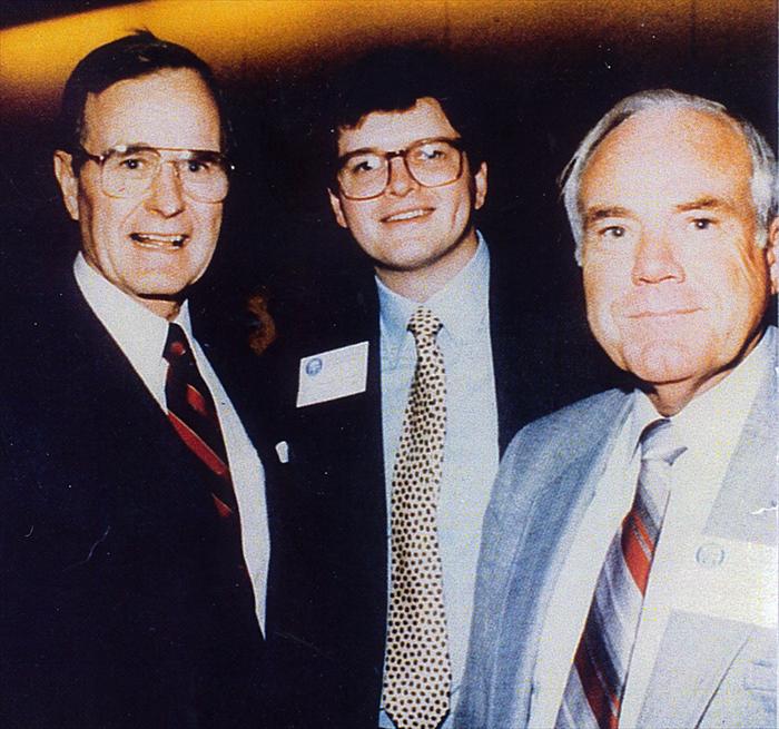 BIll Taylor far right with President George Bush.