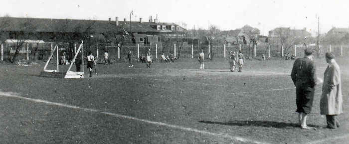 German woman's field hockey game.