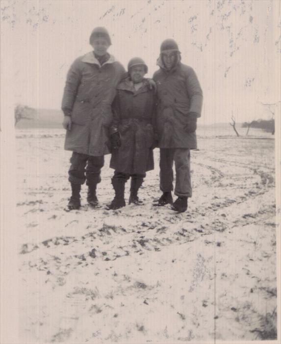 Stretch, Werre and Smitty, 1st ID Hq Co men on manuever 1951-1953