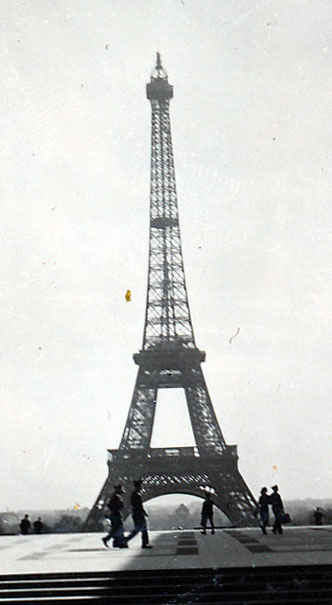 Eiffel tower Paris, France 1946