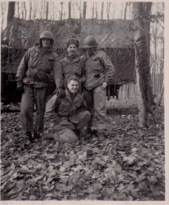 Smitty?, Iusiak, "English", 1st Inf Div Hq Co men on maneuver, Germany, 1951-1953.