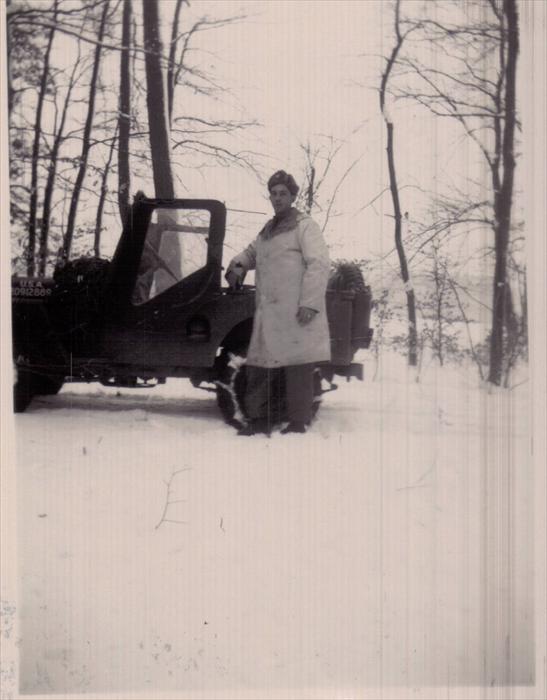 Unknown 1st Infantry Division Soldier on maneuver in Germany, 1951-1953.