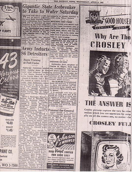 Detroit News article, Weds., April 4, 1951 listing 86 inductees.  Dad's (John Tubinis) name is in the last paragraph.  Many of the men are alive as of this posting and eager to talk about their time in Basic Training, Europe, Japan or Korea.  The men lived in southwest Detroit or east Dearborn and were born in 1929. If you recognize any name, please contact me.