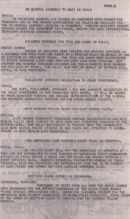 Page 4, USNS George W. Goethals (T-AP-182) Troopship Newsletter, August 1951.