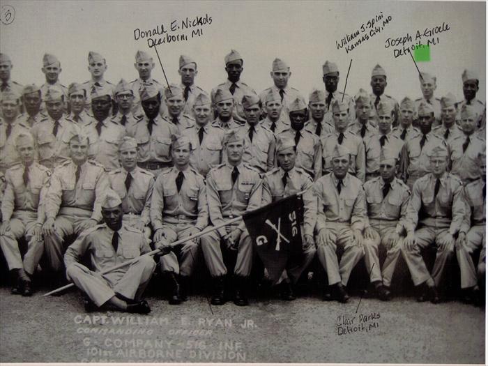 101st Airborne, 516th Reg. "G" Company Basic Training graduation photo.  P. 3 of 5.