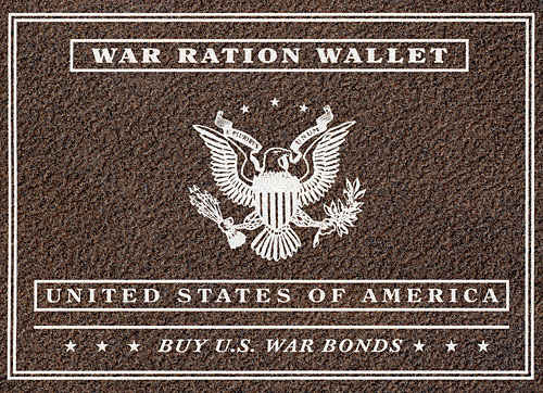 Official War Ration Wallet that is in mint shape. Still contains all the stamps.