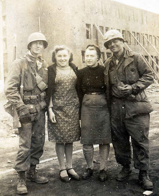 Schweinfurt, Germany liberated displaced persons. There is a 12 foot hole in the ground near this picture where my grandfather and 5 other guys spent the night.