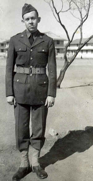 Arthur Newton in Mineral Walls, Texas1942.