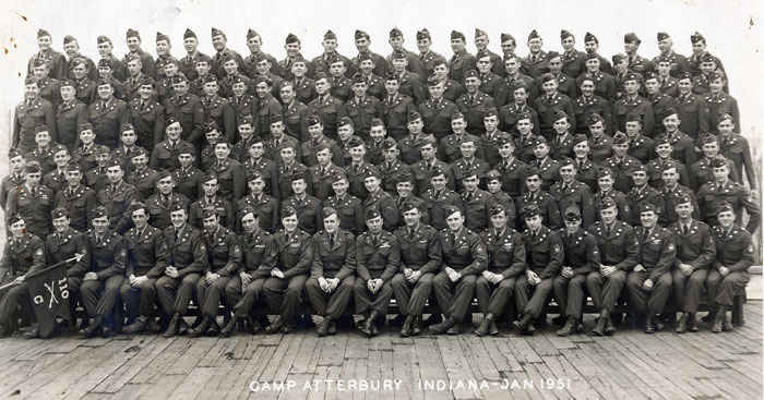 Basic Training, Camp Atterbury, Indiana 1951.