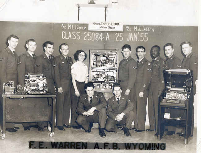 Class 25084A January 25, 1955. Richard is third from the left.