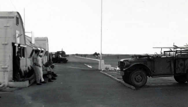 Jeep on Iwo Jima.
