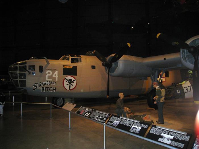 B-24 Liberator Strawberry Bitch. The B-24 does not get the recognition that the B-17 does but it was a very formidable bomber. Its extended range made it will suited for all theaters during World War II. The B-24 was meant to be a major upgrade over the previous B-17 bomber. The B-24 was the most mass produced plane of the war, 18,190 were manufactured.