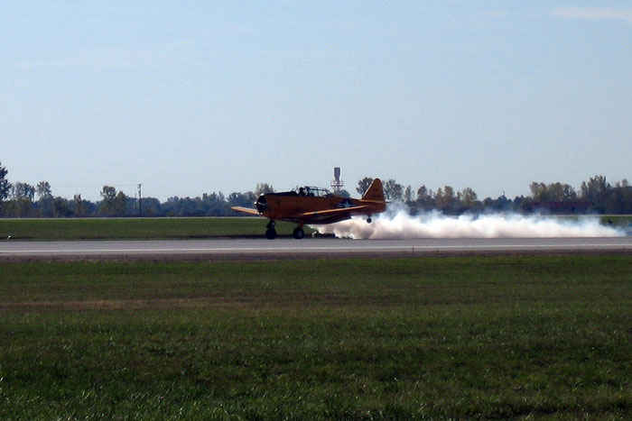 T-6 Texan. World War II advanced trainer aircraft.