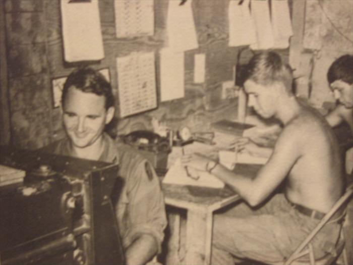 All photos of 1st bn. 27th arty were taken from the 1968 vietnam year book. Look at the g.i. at the corner of the table. Just a young boy forced to become a man. In the end this would all be for nothing.