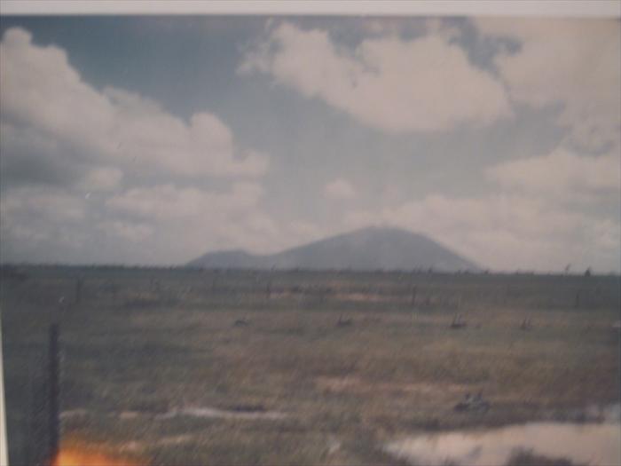 picture of black virgin mountain taken from fire base Washington 1968