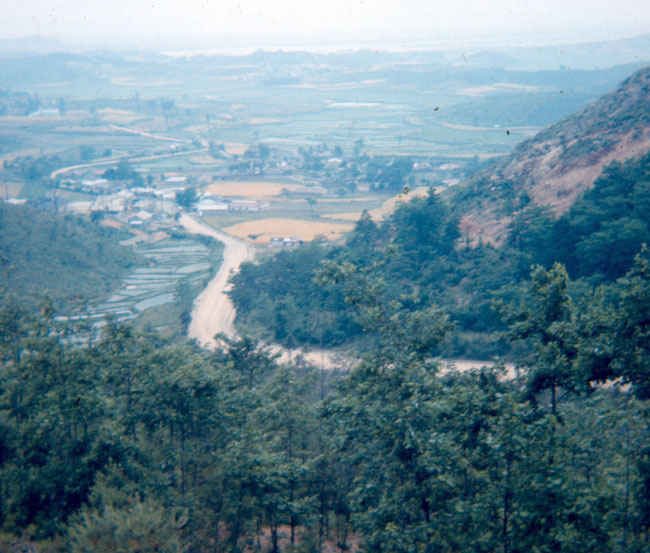 Korean road leading from B Battery compound to radar hill 1973-1974.