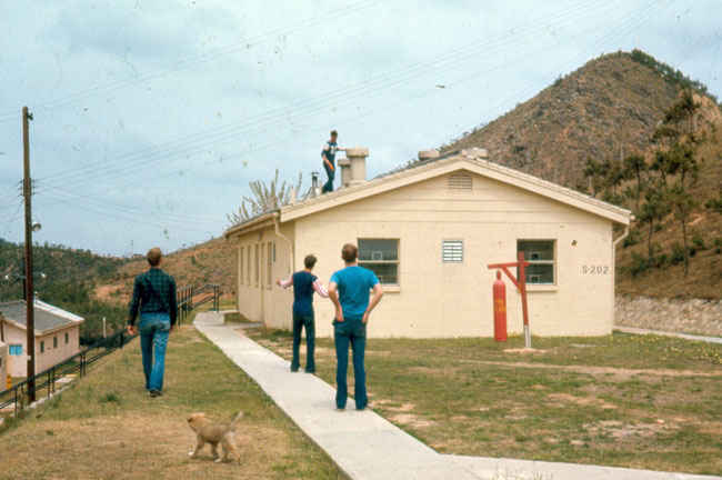 Korea, 1973-1974 Richard Sapp on roof at B Battery