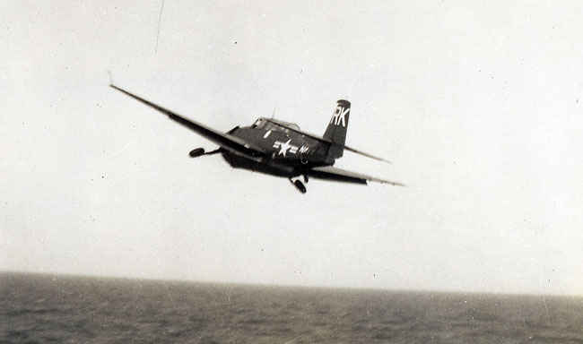 TBM Avenger taking off the Boxer during the Korean War.