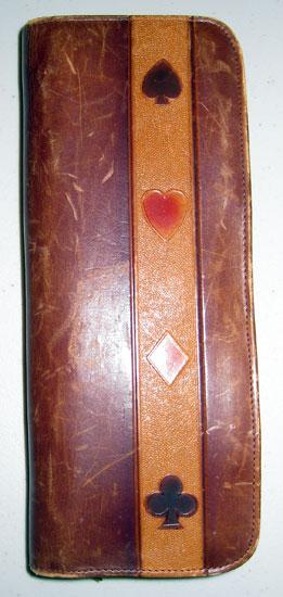 Leather case that held two decks of playing cards that my grandfather carried with him.