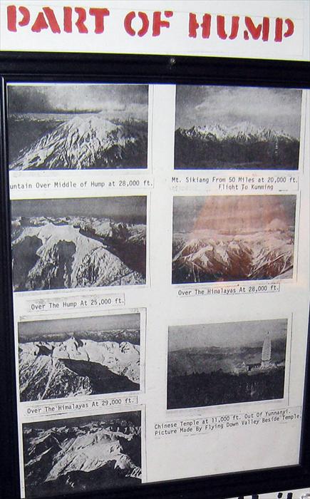 Mountains in the Hump. Robert said you could not flew over the mountains you had to flew threw them. Middle of the hump 28,000 feet. Mt Sikiang from 50 miles at 20,000 feet. Himalays at 28,000 feet.