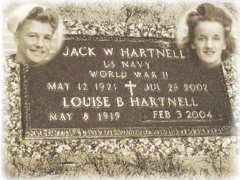 Gravesite for Jack and Louise Hartnell. Located in Traverse City, Michigan.
