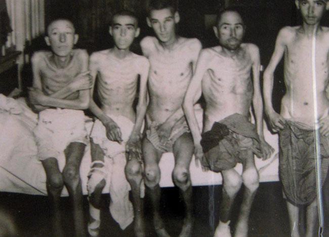 April 13, 1945 liberation of Buchenwald concentration camp. Sterchie's friend was a photographer and since all photographers were ordered to take numerous pictures of the Holocaust Robert was given some pictures..