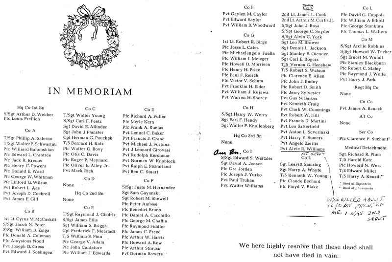 Heroes lost from the 385th Regiment.