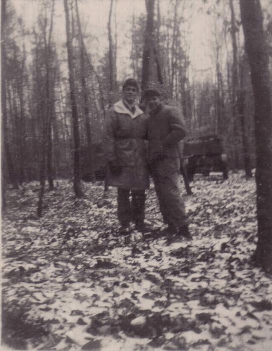 Dad, and Smitty, 1st ID Hq Co men on manuever 1951-1953