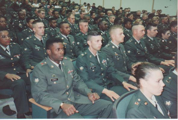 Army PLDC graduation at Fort Knox, KY, June 1995.