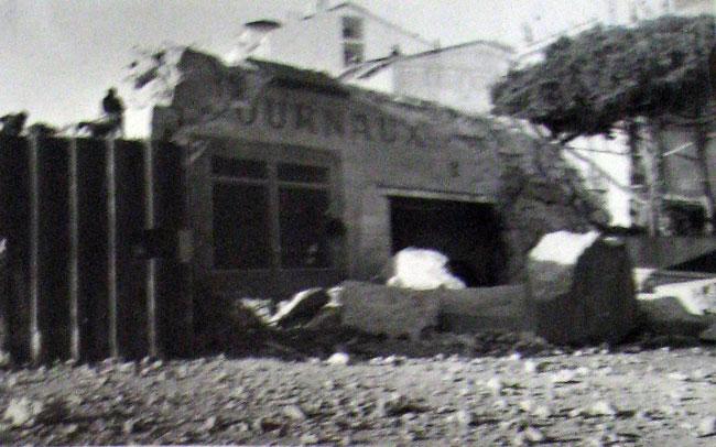 Marseilles, France bombed by Germans in World War II.