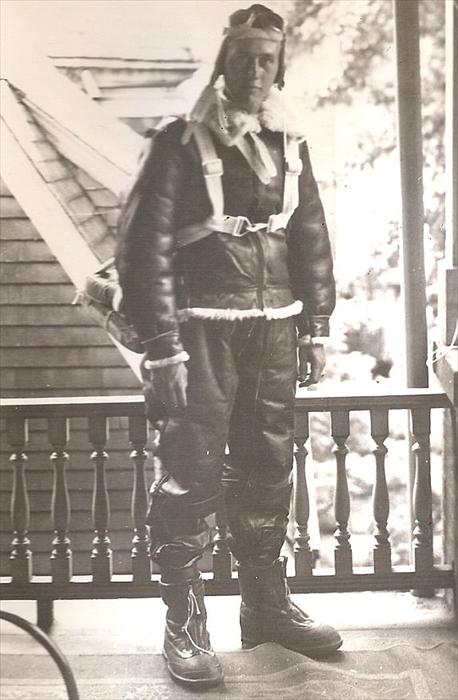 All geared-up - Don P. Herron during his first year in the US Army Air Corps