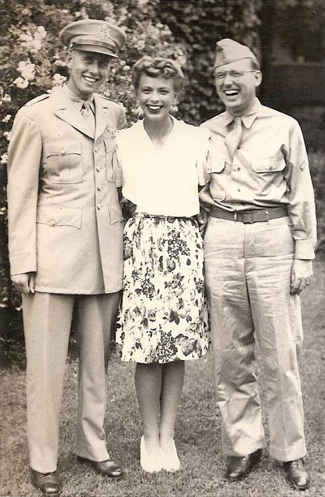Lt Herron and his lovely bride Jo Townsend with Don's brother Keith Herron during WWII.  From Ohio and a Hump Pilot, Don passed away in 1998 at 80 years old; Keith died in 1977.  Jo is alive today at 94!