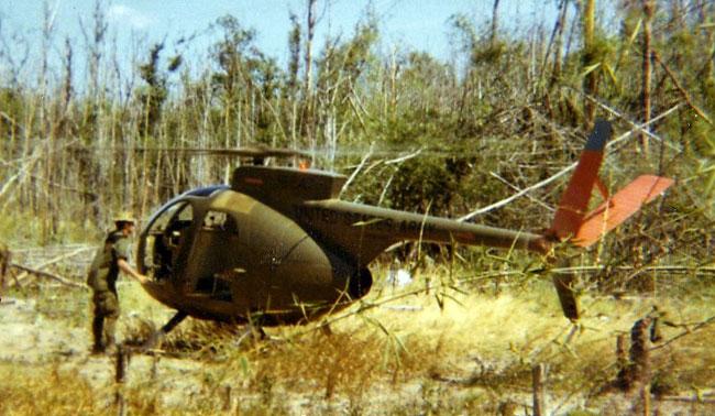 Chopper taking off in Vietnam.