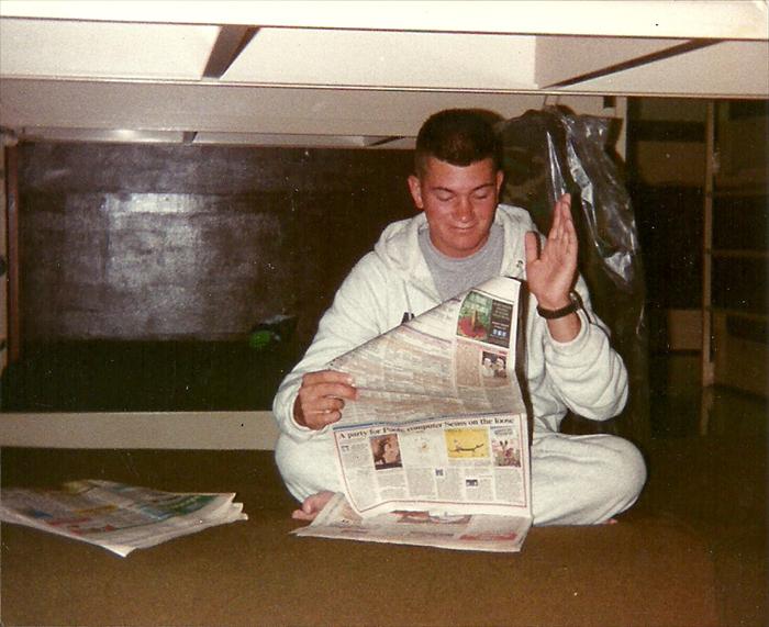 Time to read, hardly, this was taken during 91B field medic school, Foxtrot Company 232 Medical Battalion in 1995.