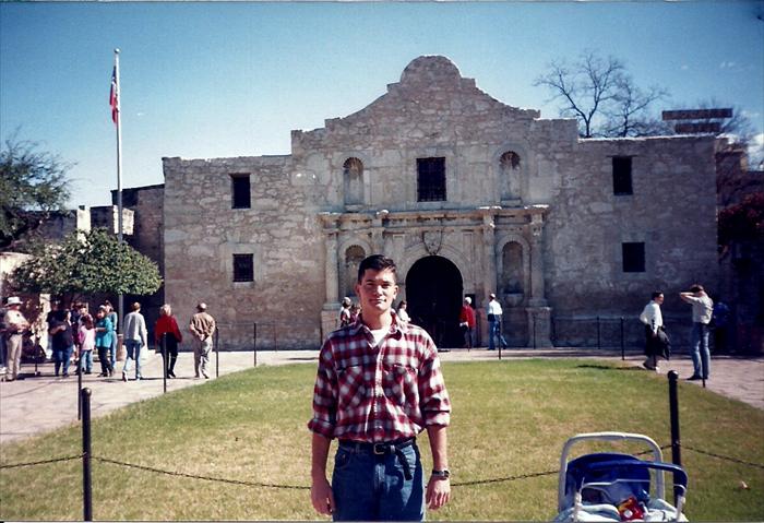 While Stationed at Fort Sam Houston, went to the Alamo, the mall was basically right next to it, crazy. Taken in 1996.