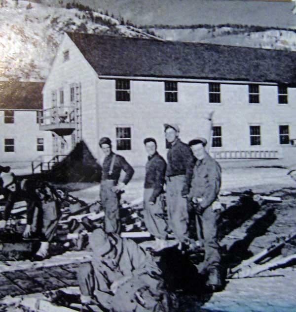 Camp Hale, Colorado training for the 10th Mountain Division in World War 2. The division was trained in skiing, climbing, and cold weather survival.