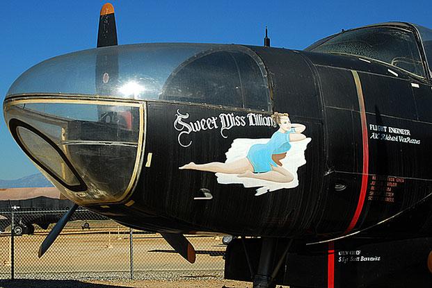 Close up of the nose section of an RB-26C