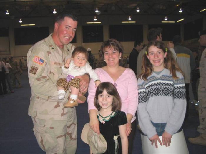 Picture of me and my beautiful family at our 'Welcome Home' ceremony at Fort Lewis, WA., March 2005.