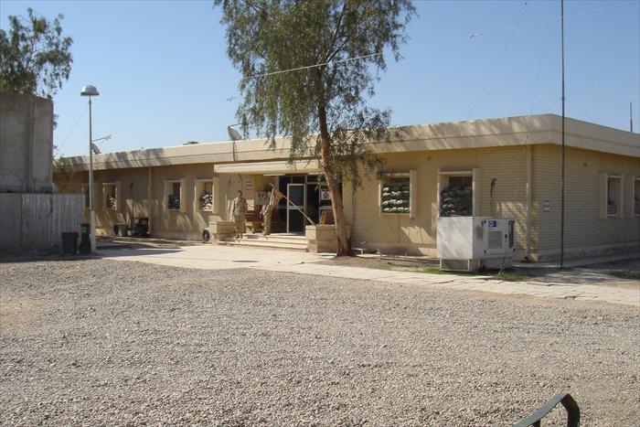 An example of one of the building seen throughout Anaconda that were refurbished and used as battalion headquarters.