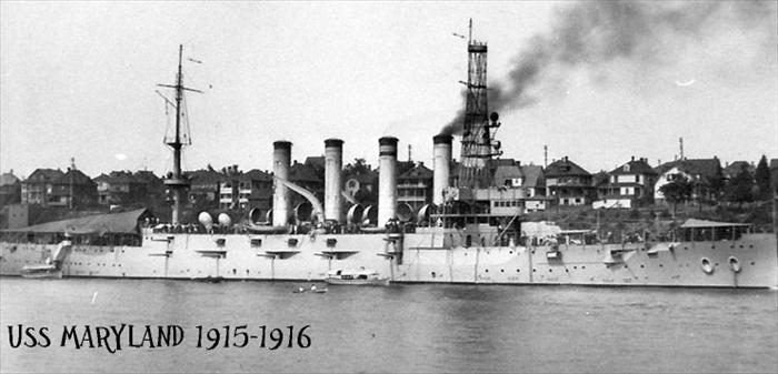 Chief Morris served aboard the USS Maryland from 1915-1916.