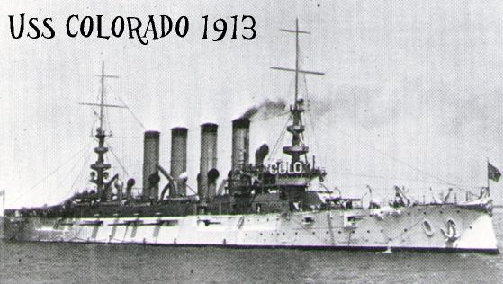 Assigned aboard the USS Colorado, 1913.