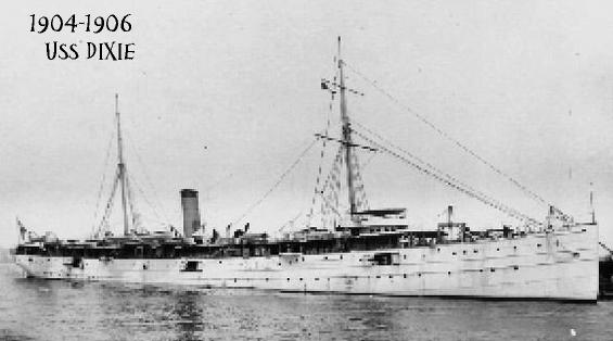 Served aboard the USS Dixie, 1904-1906